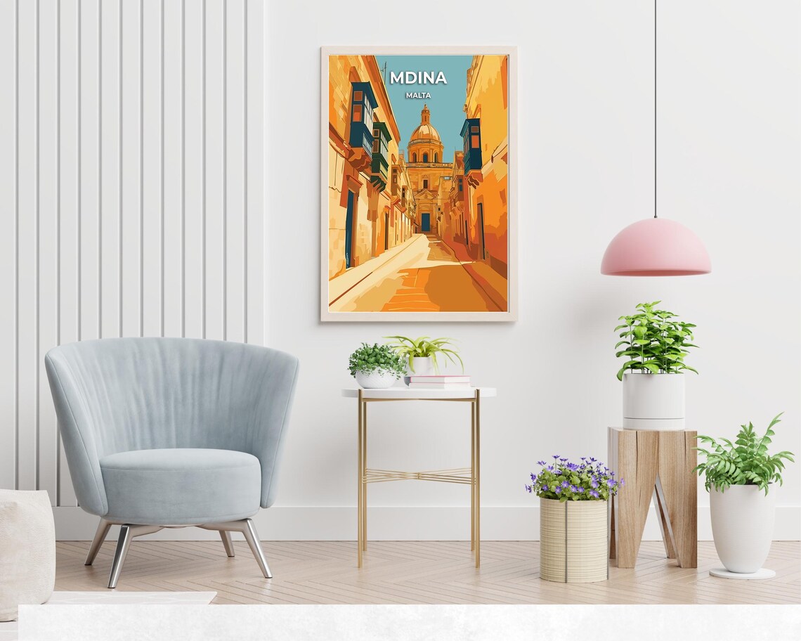 Mdina Malta Travel Poster, The Silent City - Image 2