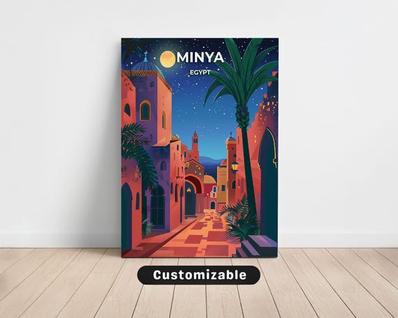 Minya Egypt Travel Canvas Poster Custom Wall Art