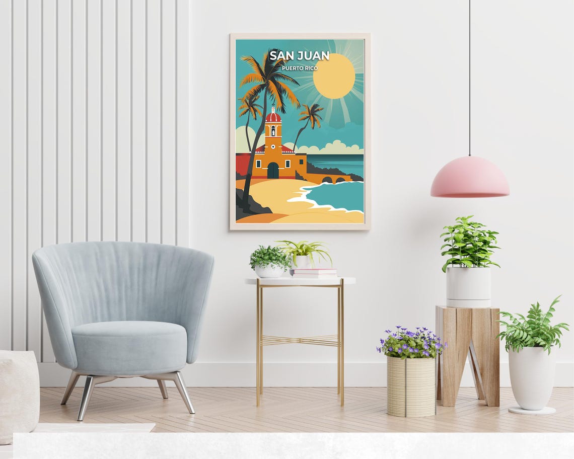 Old San Juan Travel Print Wall Art San Juan Puerto Rico City Print Old San Juan Travel Gift Old San Juan Poster - Image 2