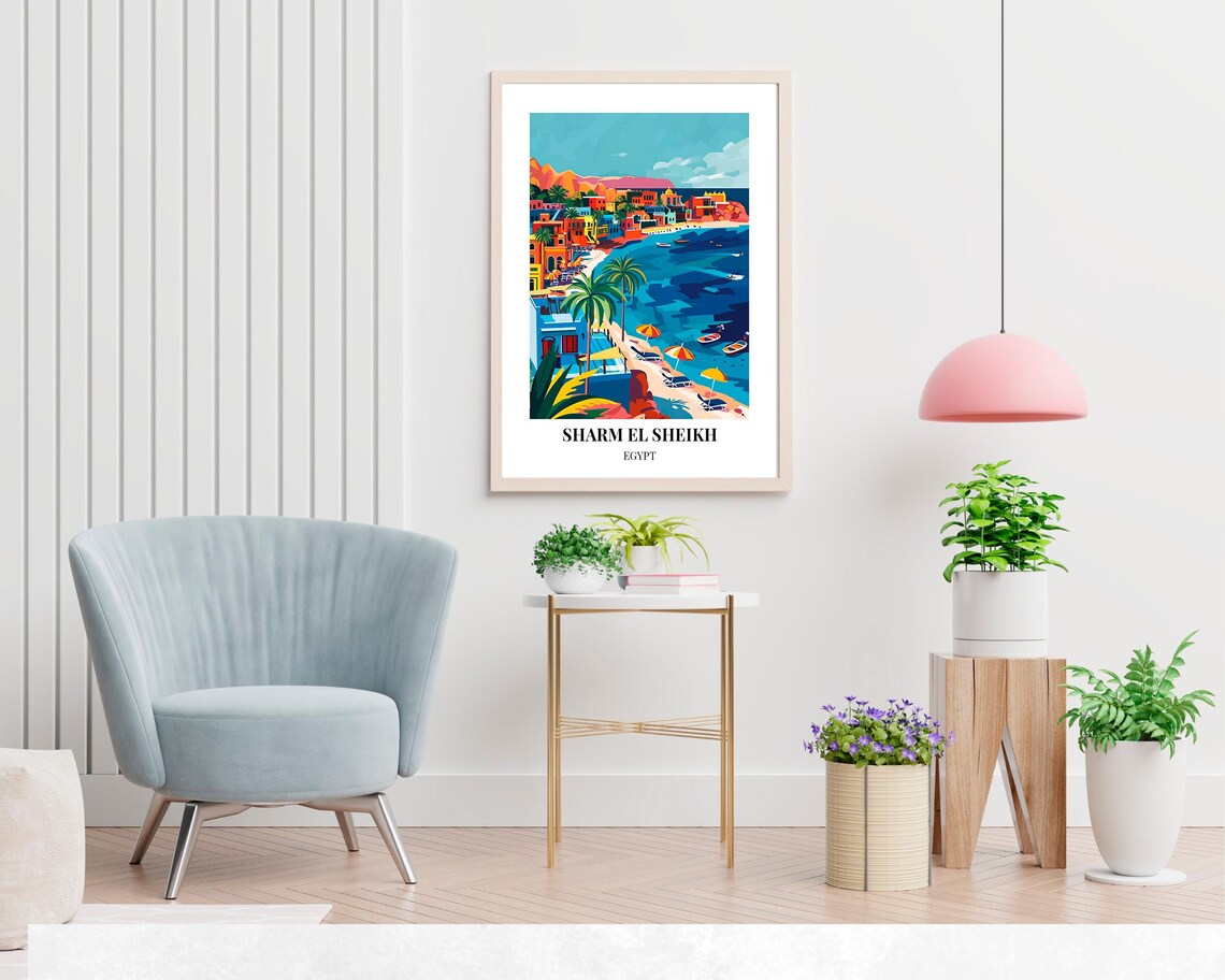 Naama Bay Travel Print Wall Art Sharm El Sheikh Egypt City Print Naama Bay Travel Gift Naama Bay Poster Travel Gift - Image 2