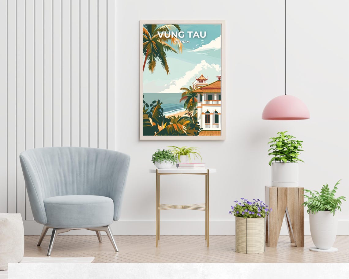 Vung Tau Colonial Seaside Villa Overlooking the Beach Vietnam Poster - Image 2