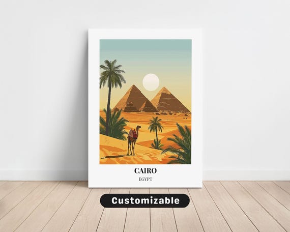 Cairo Egypt Travel Canvas Poster Custom Wall Art