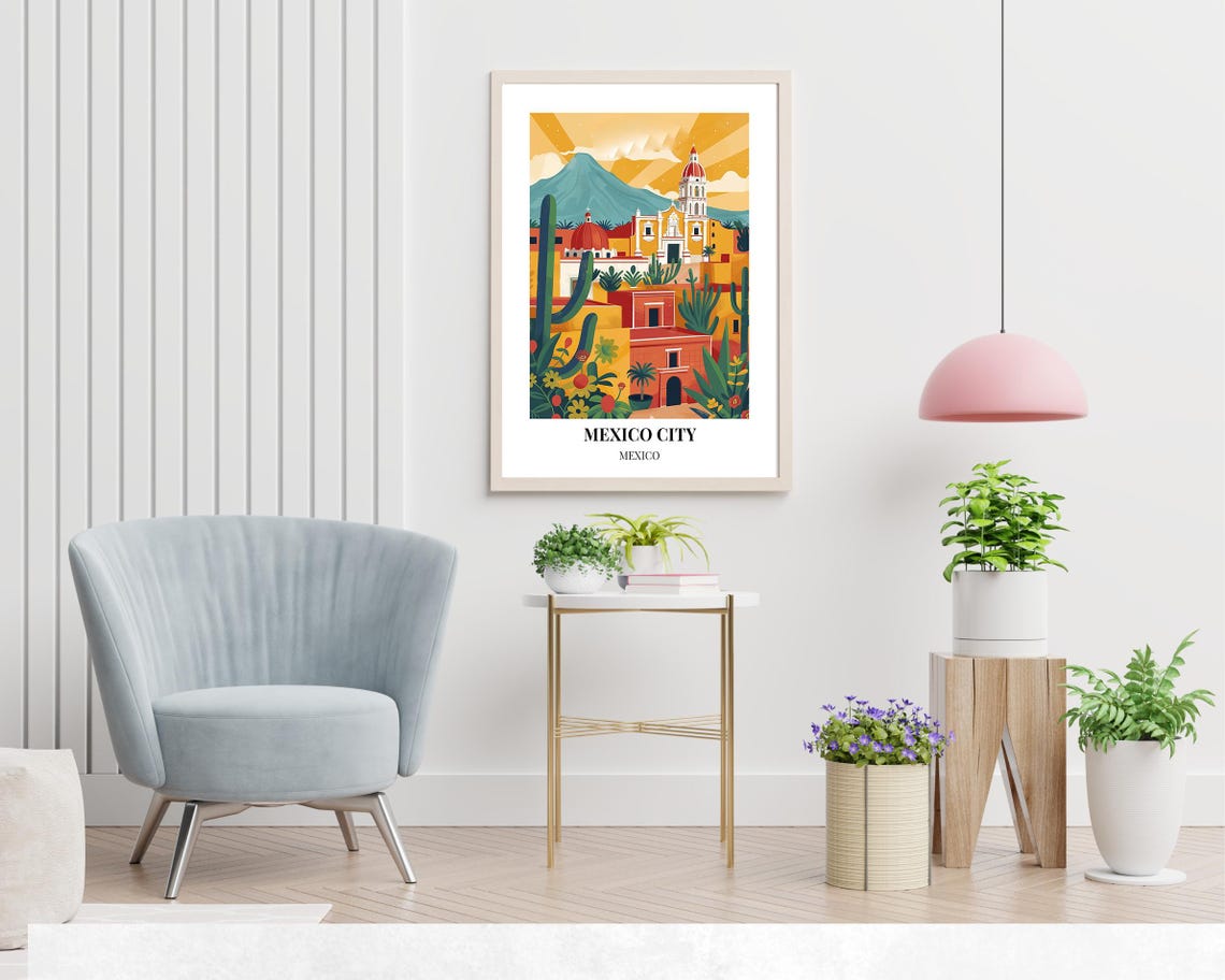 Mexico City Travel Print Wall Art Mexico City Mexico City Print Mexico City Travel Gift Mexico City City Poster - Image 2