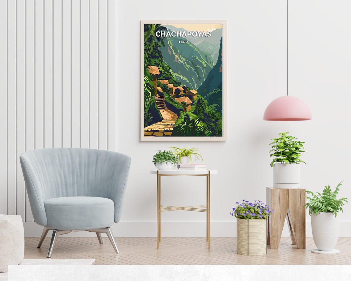 Chachapoyas Peru Green Mountain Village Valley Jungle Poster - Image 2