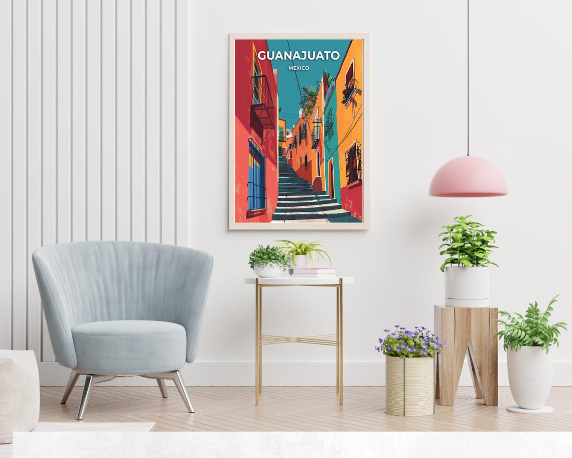 Callejn Del Beso Travel Print Wall Art Guanajuato Mexico City Print Callejn Del Beso Travel Gift Callejn Del Beso Poster - Image 2