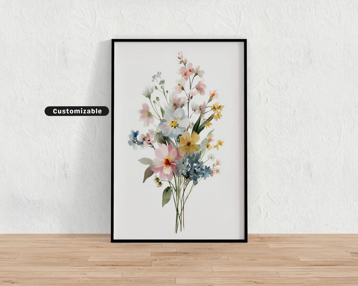 Minimal Plant Accent With Subtle Texture Botanical Wall Art Neutral Print
