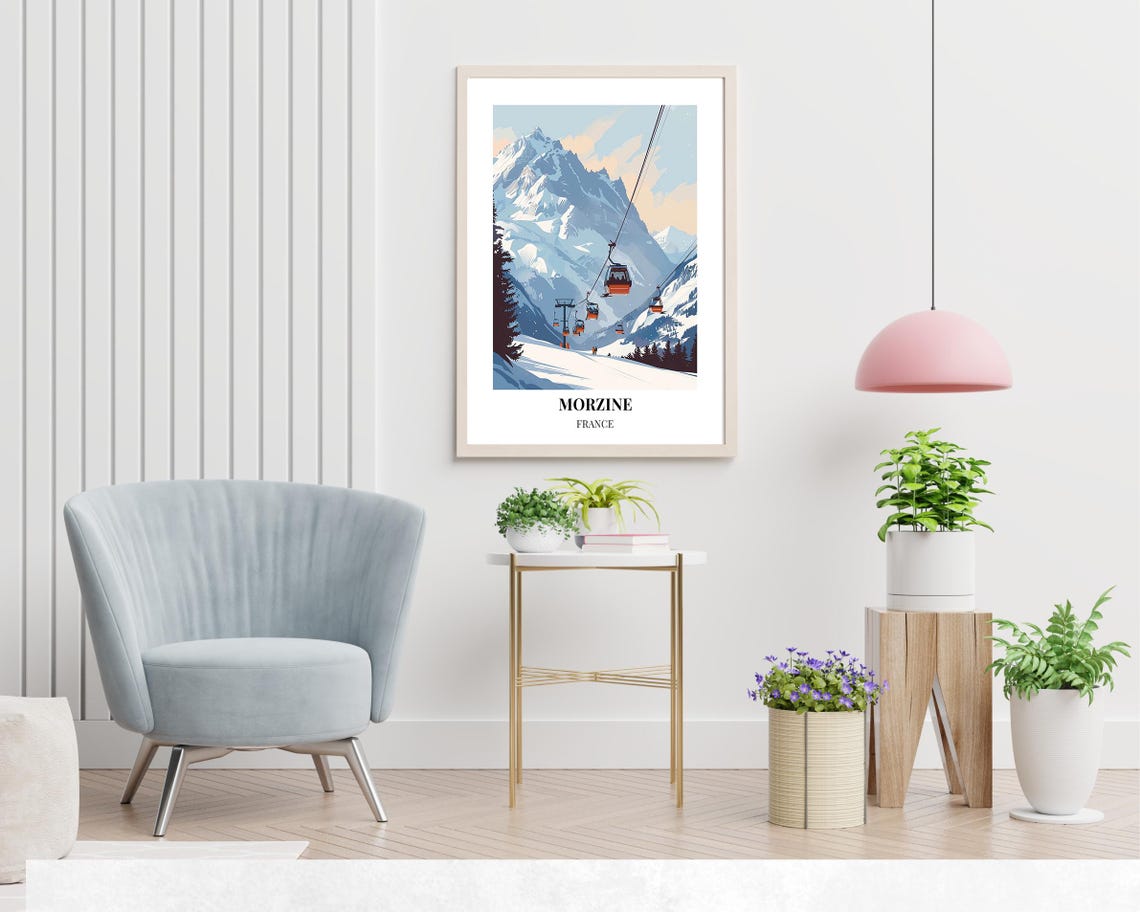 Morzine France Travel Print Wall Art Morzine France City Print Morzine France Travel Gift Morzine France Poster - Image 2