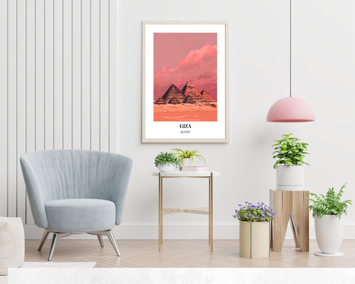 Giza Egypt Travel Wall Art Poster Print - Image 2