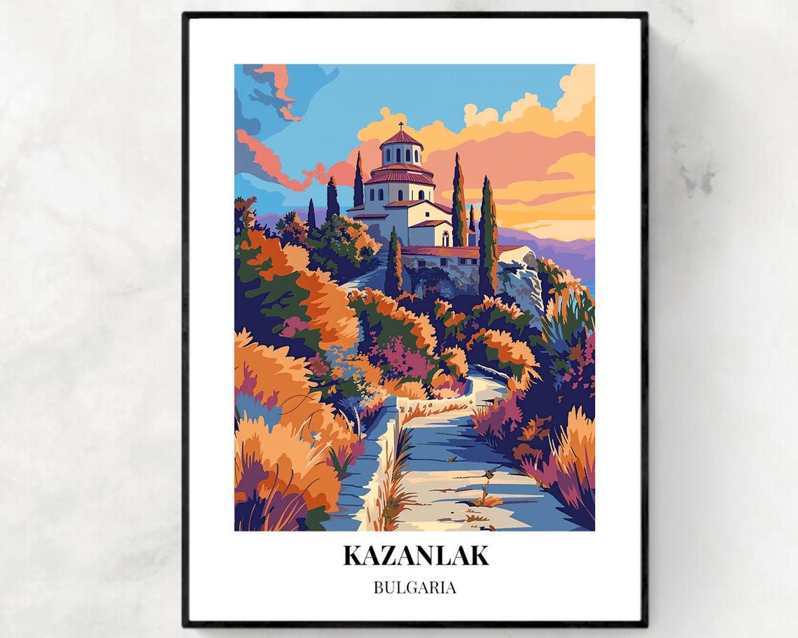 Thracian Tomb Of Kazanlak Unesco World Heritage Site Travel Print Wall Art Kazanlak Bulgaria City Print Travel Gift