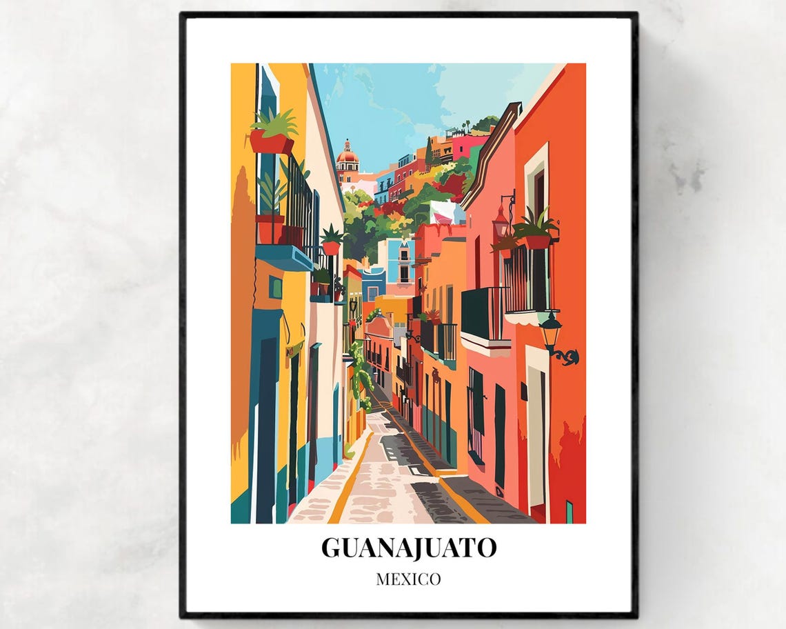 Callejn Del Beso Travel Print Wall Art Guanajuato Mexico City Print Callejn Del Beso Travel Gift Callejn Del Beso Poster