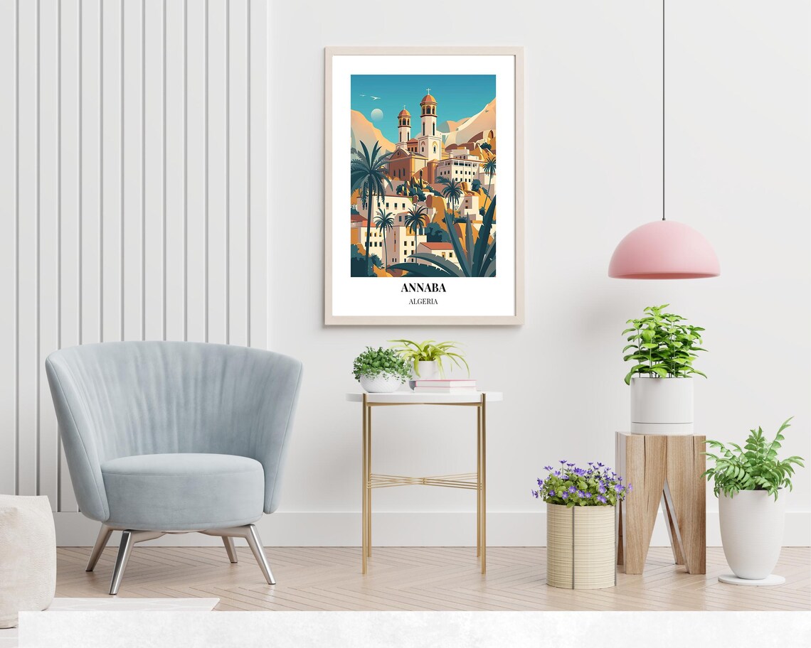 Basilica Of St Augustine Annaba Algeria Hilltop Travel Poster - Image 2