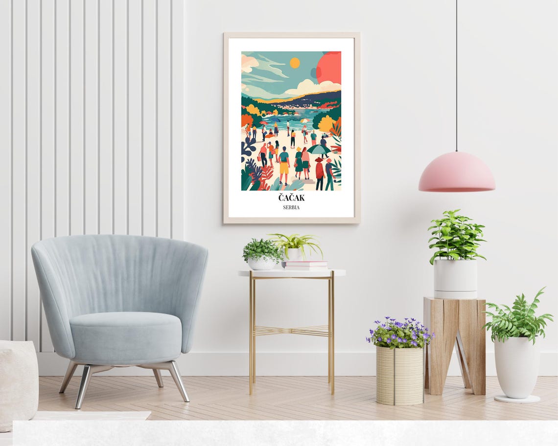 Gua Trumpet Festival Travel Print Wall Art Aak Serbia City Print Gua Trumpet Festival Travel Gift Gua Trumpet Festival Poster - Image 2