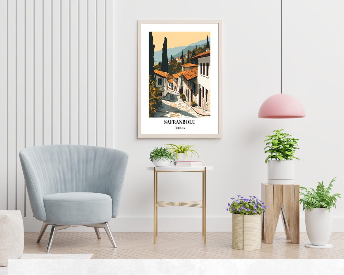Safranbolu Travel Print Wall Art Safranbolu Turkey City Print Safranbolu Travel Gift Safranbolu City Poster Wall Art - Image 2