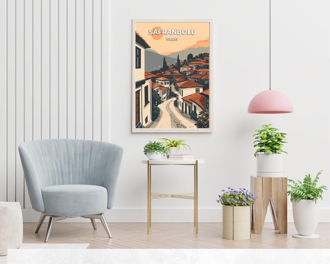 Safranbolu Travel Print Wall Art Safranbolu Turkey City Print Safranbolu Travel Gift Safranbolu City Poster Wall Art - Image 2