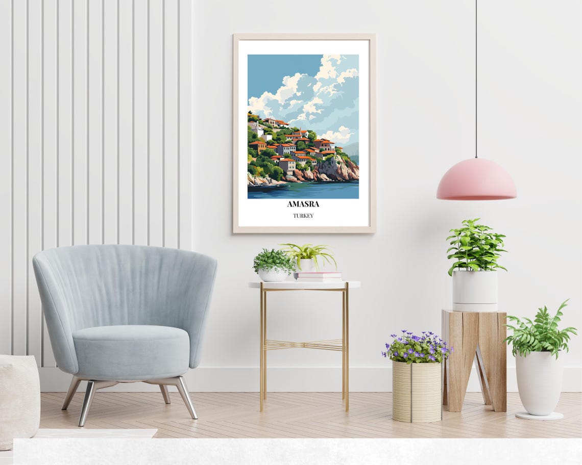 Amasra Travel Print Wall Art Amasra Turkey City Print Amasra Travel Gift Amasra City Poster Travel Gift Wall Art - Image 2