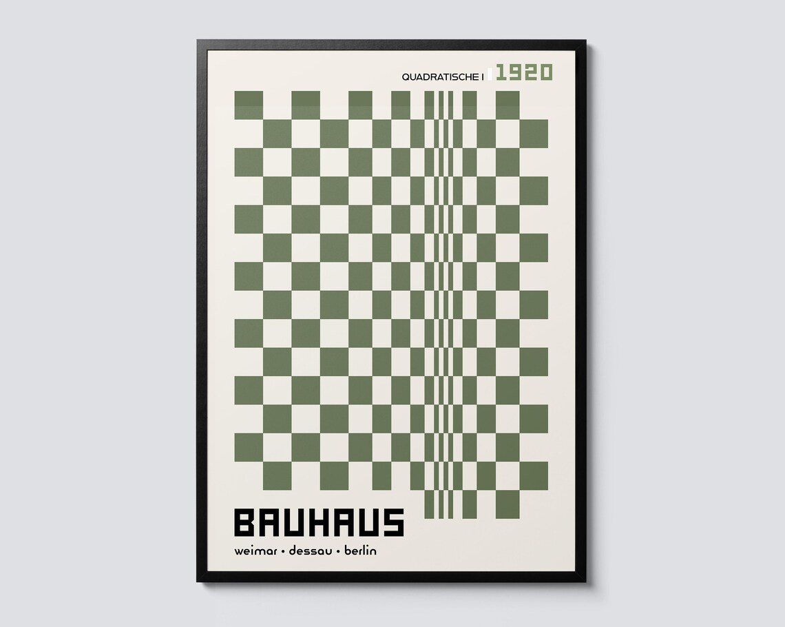 Midcentury Abstract Geometric Bauhaus Art Print