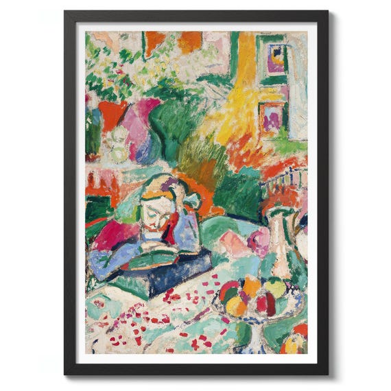 Interior With A Young Girl By Henri Matisse Fauvism Print Portrait Poster Living Room Decor Art Gift