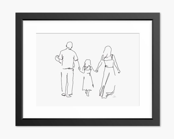 Family Illustration Print Mothers Day Print Gift For Mum Mom Gift For Wife Personalised Family Print Mothers Day Gift Mum Art Unique