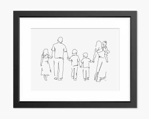 Family Illustration Print Mothers Day Print Gift For Mum Mom Gift For Wife Personalised Family Print Fathers Day Personalised Print