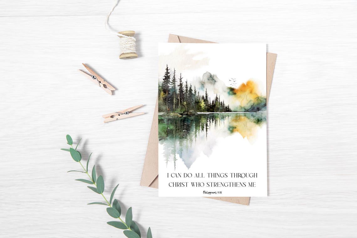 I Can Do All Things Through Christ Philippians 4:13 Lake Poster - Image 4