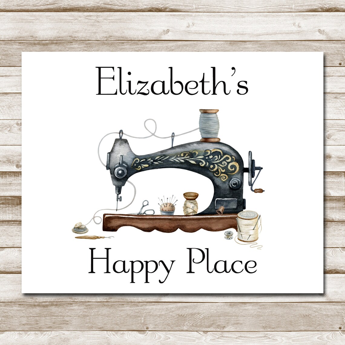 Personalized Craft Room Sign, Sewing Nook Wall Art Print - Image 4