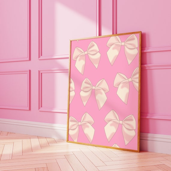 Cute Bow Pattern Print Fashion Wall Art A3 A4 8x10 A5 5x7
