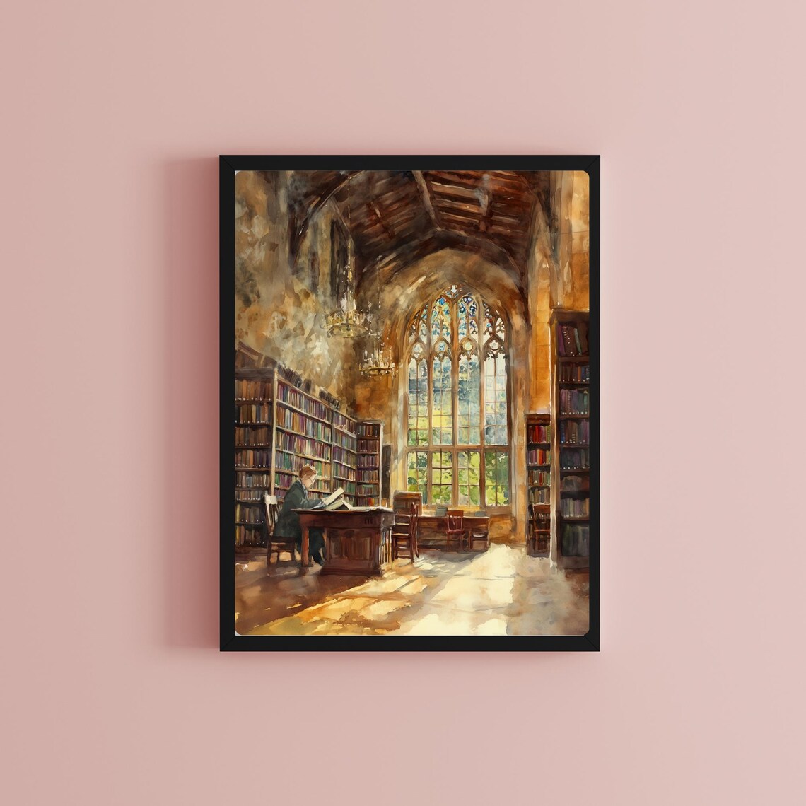 Oxford Library Grand Reading Room Art Print, University Study - Image 2