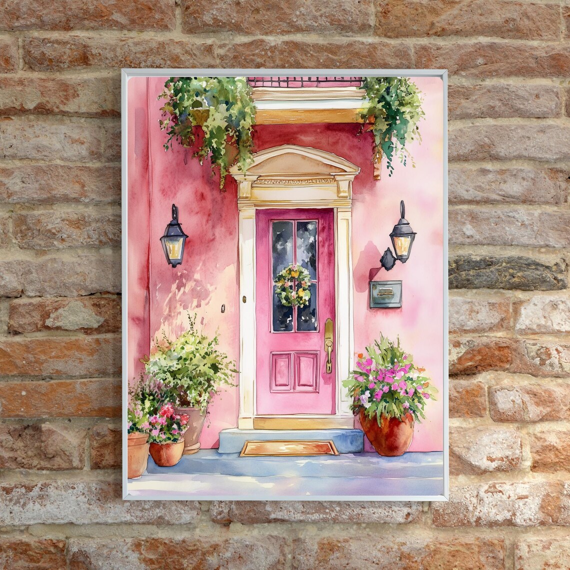 Rainbow Row Door, Charleston Watercolor Art Print - Image 6