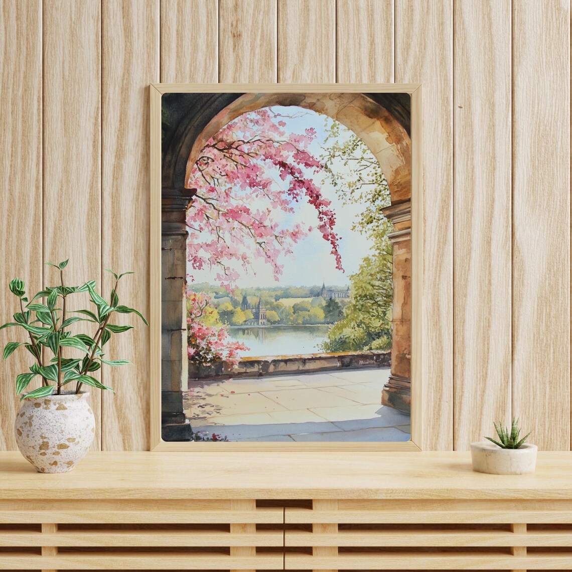 Stourhead Gardens Watercolor Travel Poster, Wiltshire - Image 3