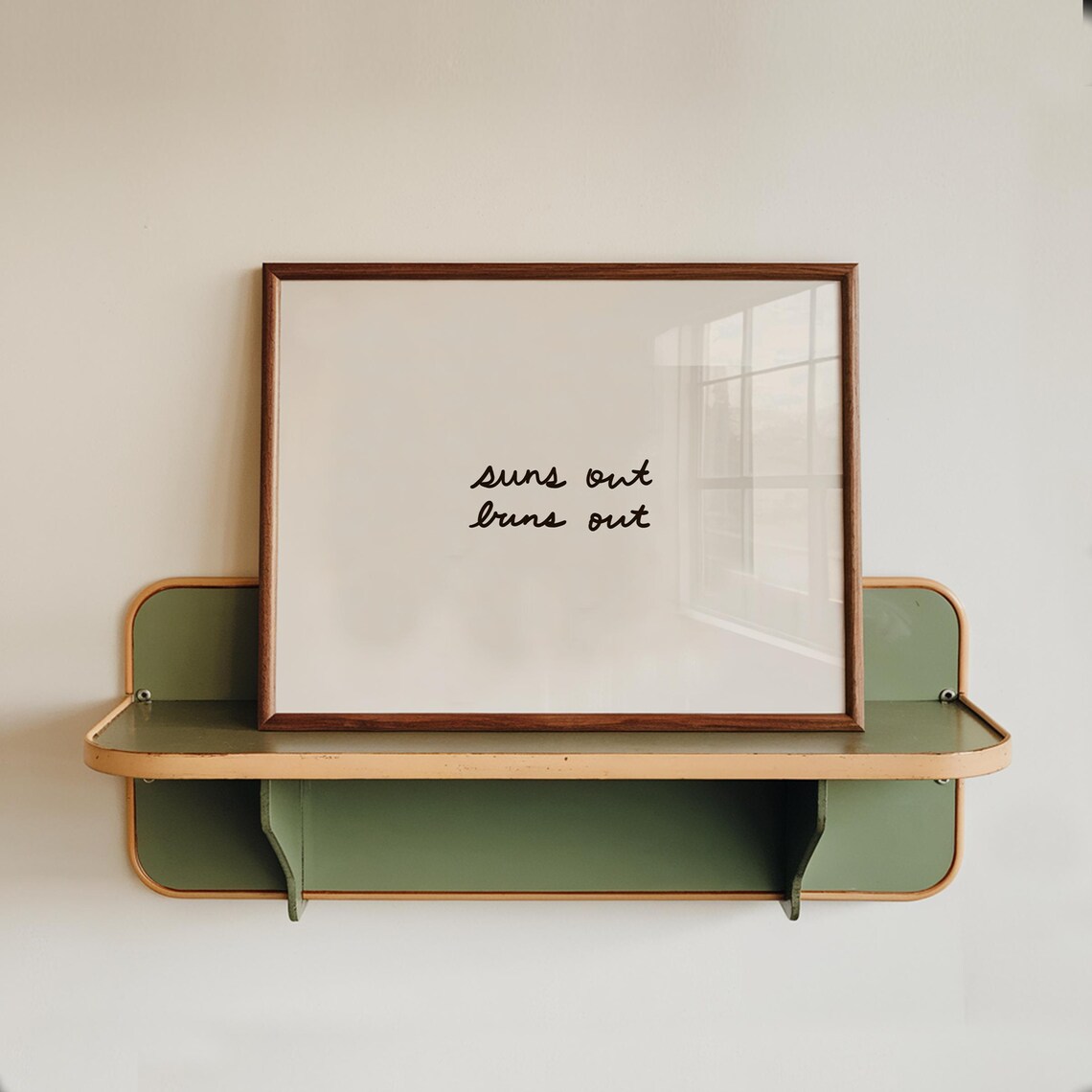 Suns Out Buns Out Playful Summer Handwritten Fun Quote Poster