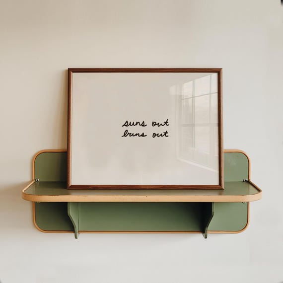 Suns Out Buns Print Handdrawn Typography Summer Wall Art