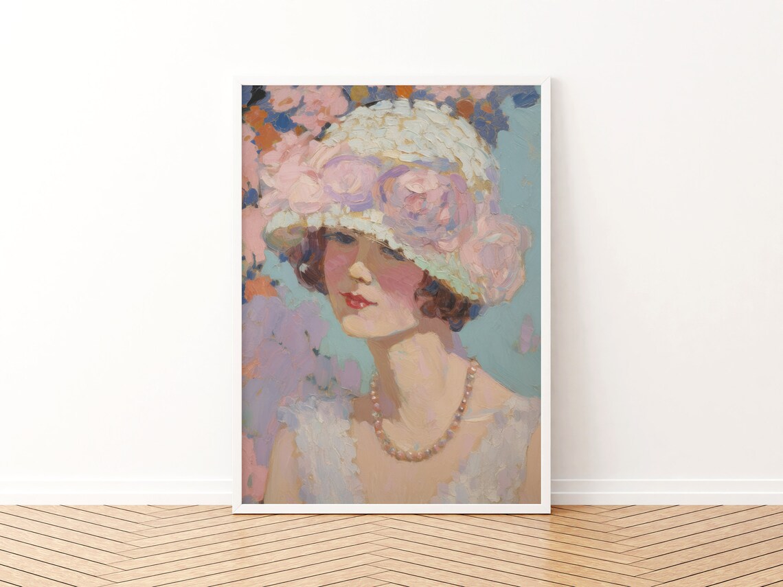 Soft Pink Vintage Hollywood Art Print, 1920s Aesthetic - Image 3