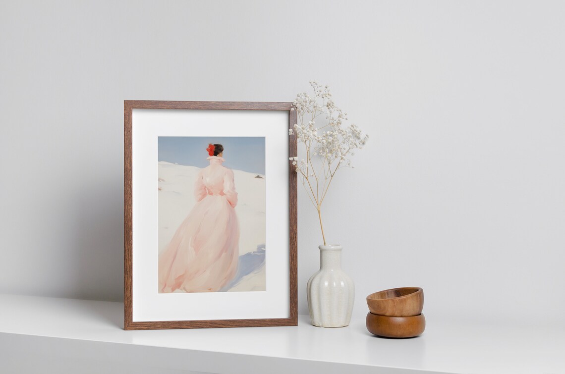 Girly Print Pastel Pink Coquette Aesthetic Art Print - Image 2