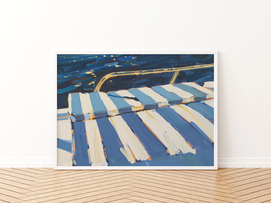 Preppy Boat Print, Coastal Aesthetic Maritime Art Print - Image 3