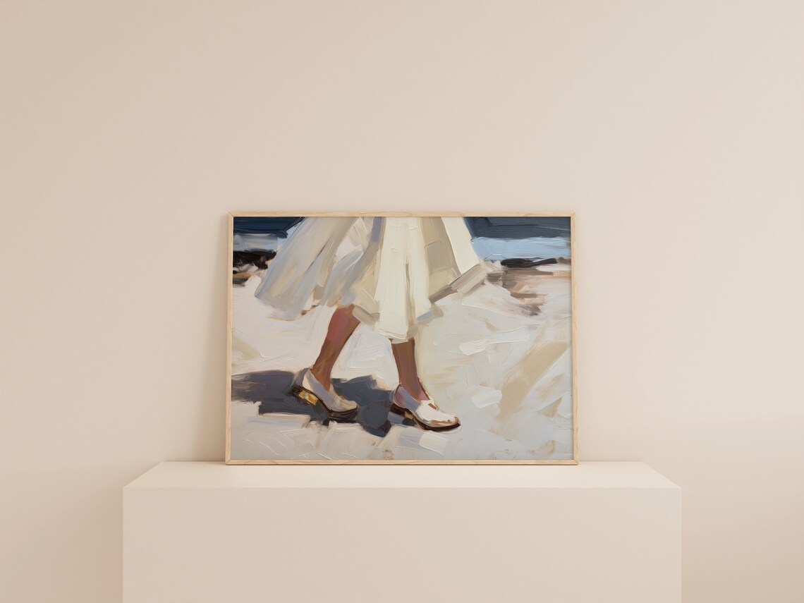Preppy Beachside Painting, Coastal Grandmother Art Print - Image 2