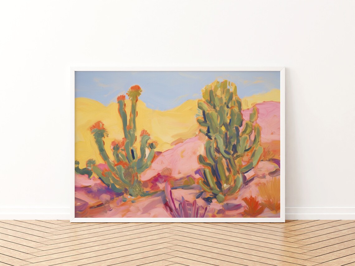 Cactus Painting, Pink Southwestern Art Print - Image 3