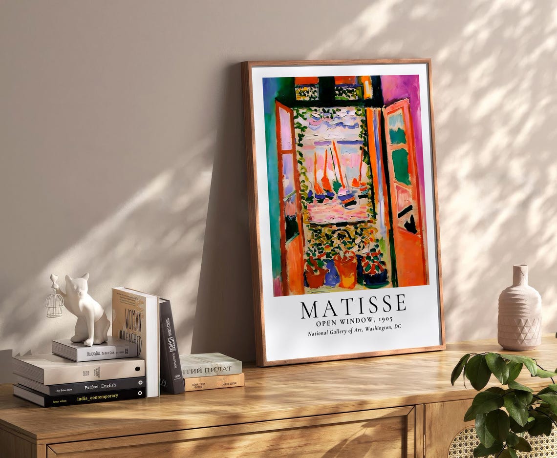Matisse Open Window 1905 Fauvist Sailboats National Gallery Poster - Image 2