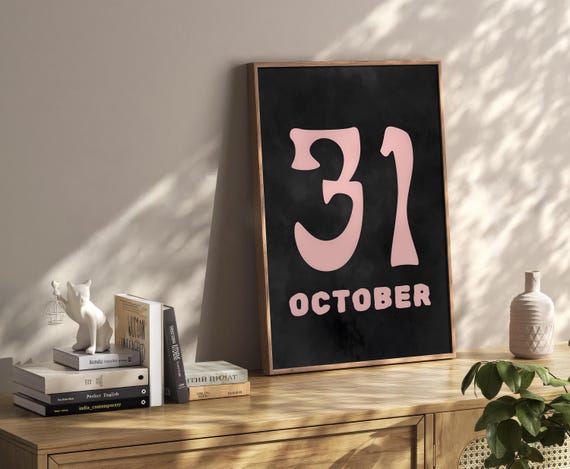 Trendy Halloween Decoration Poster Vintage Dark Academia Print Retro Decor Apartment Moody Wall Art Instant