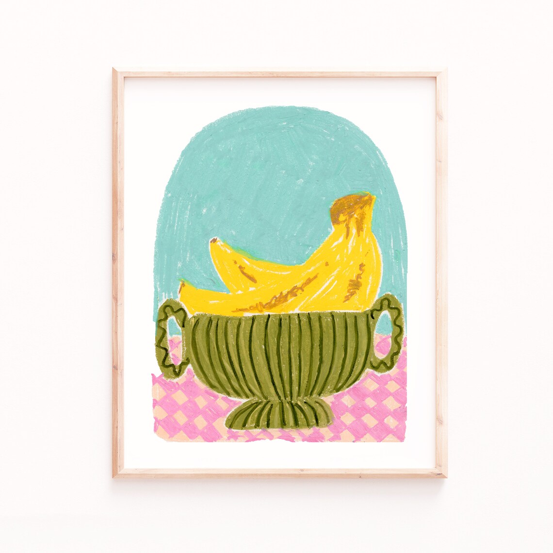 Banana Bowl Print, Modern Kitchen Wall Art