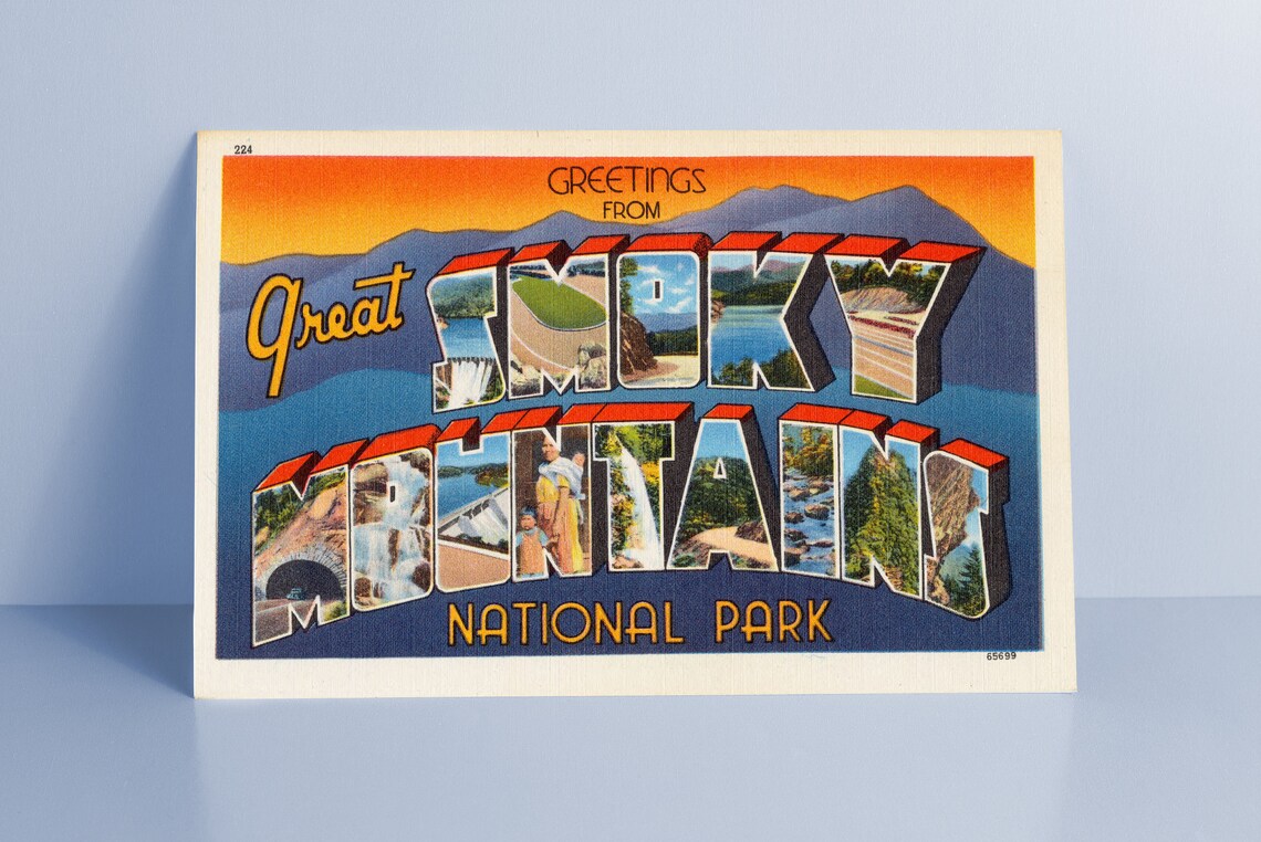 Great Smoky Mountains Vintage Style Travel Poster