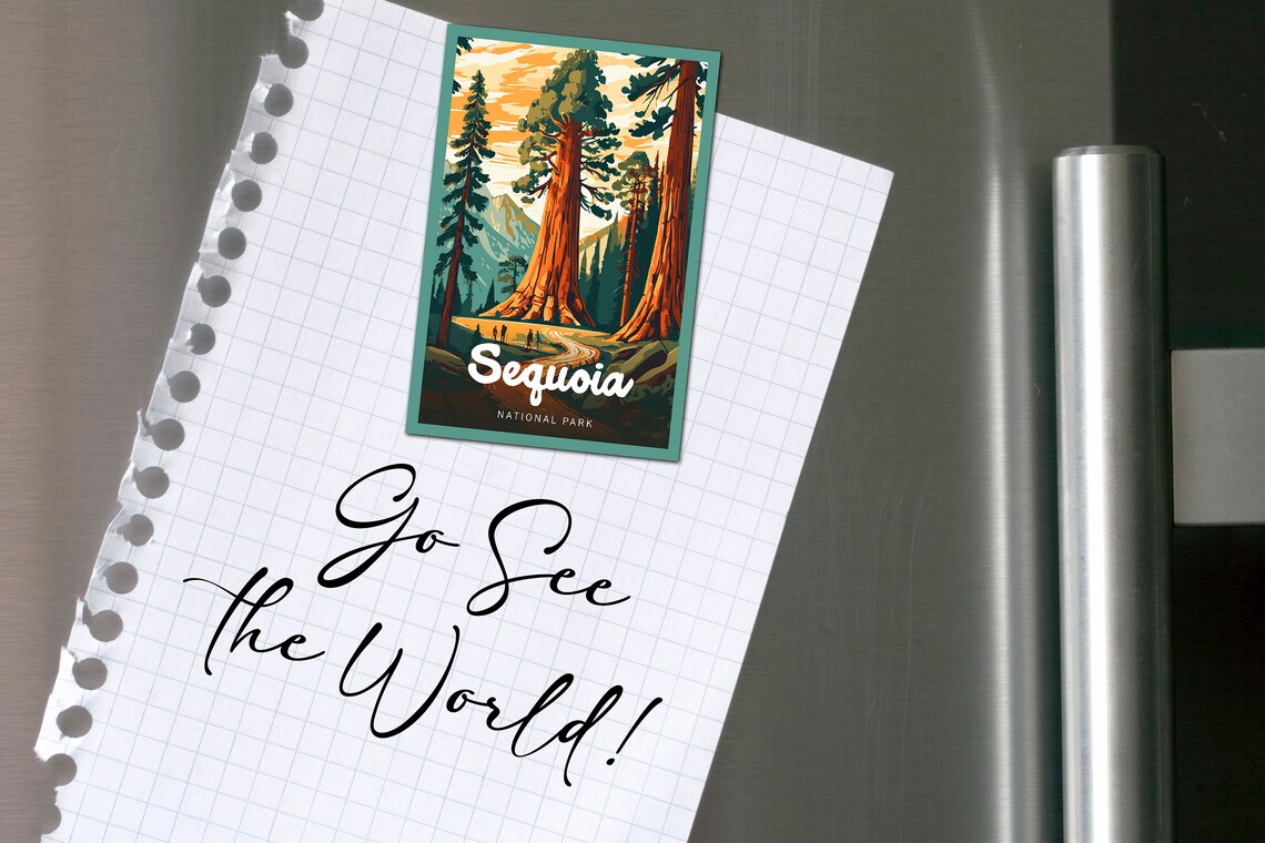 Sequoia National Park Vintage Style Travel Poster - Image 2