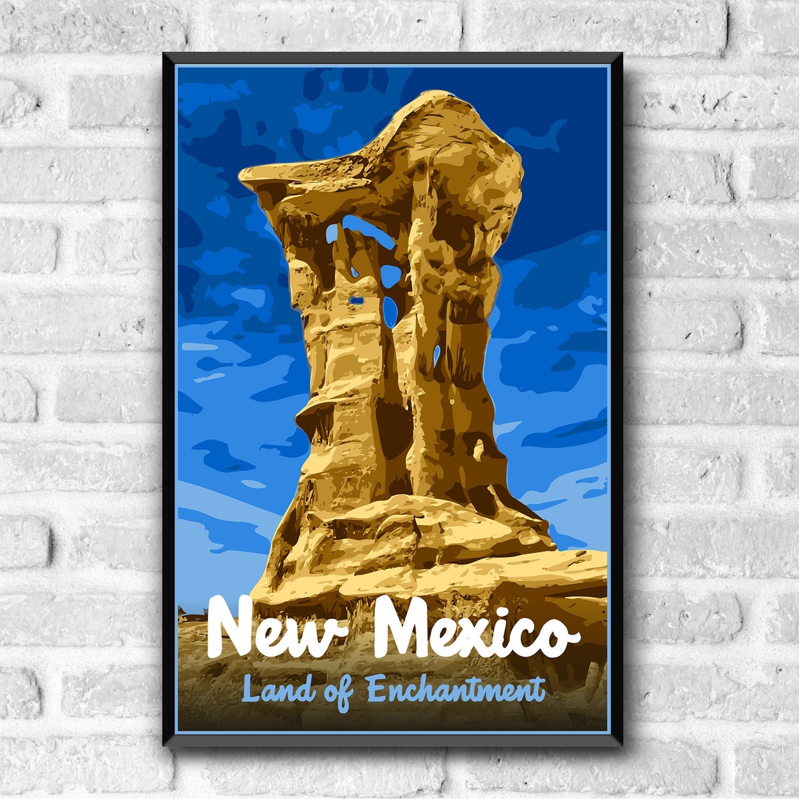 New Mexico Land Of Enchantment Vintage Style Travel Poster Postcard Sticker Magnet Retro Wpa Style Our Fifty States Print 50 Wall Art - Image 3