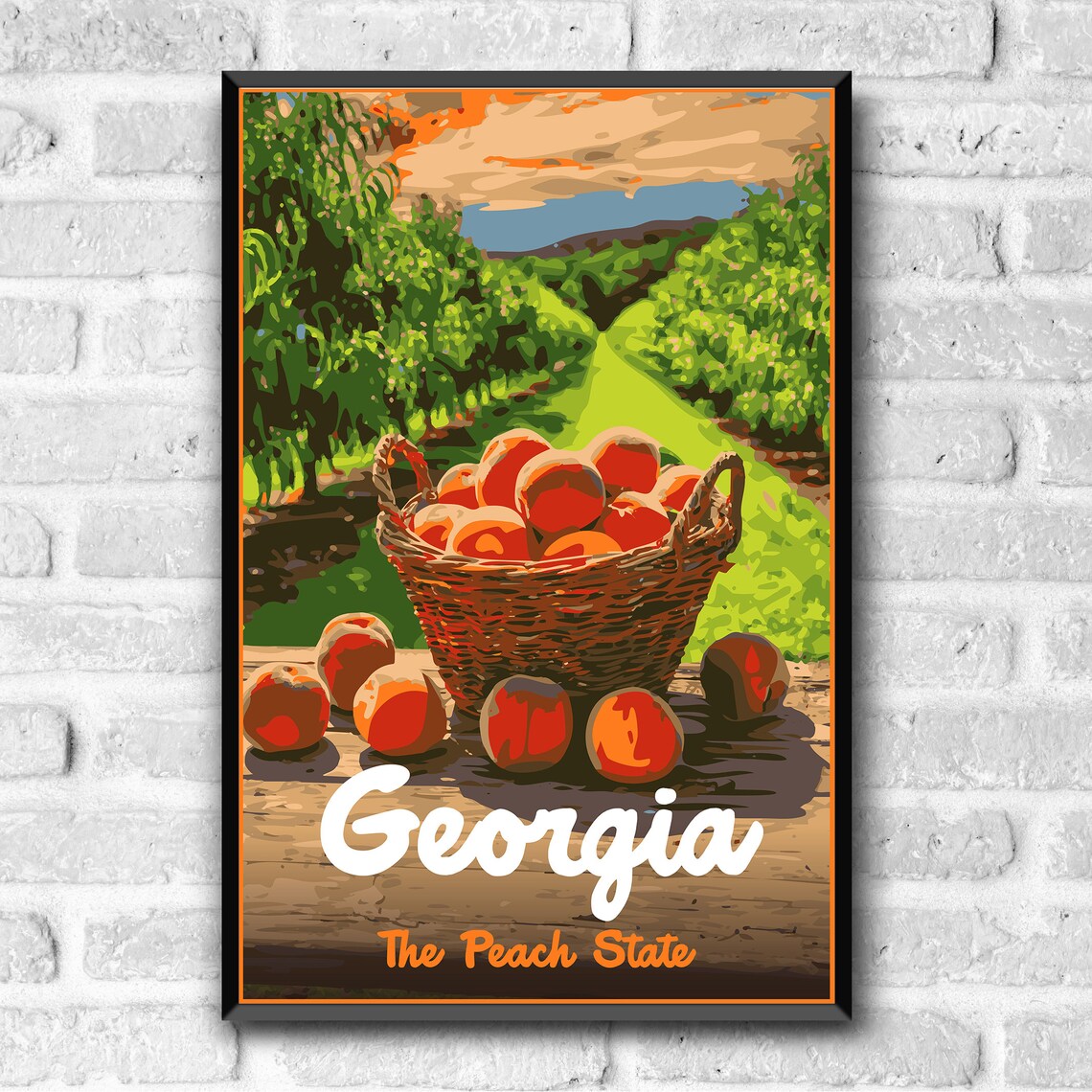 Georgia The Peach State Vintage Travel Poster - Image 3