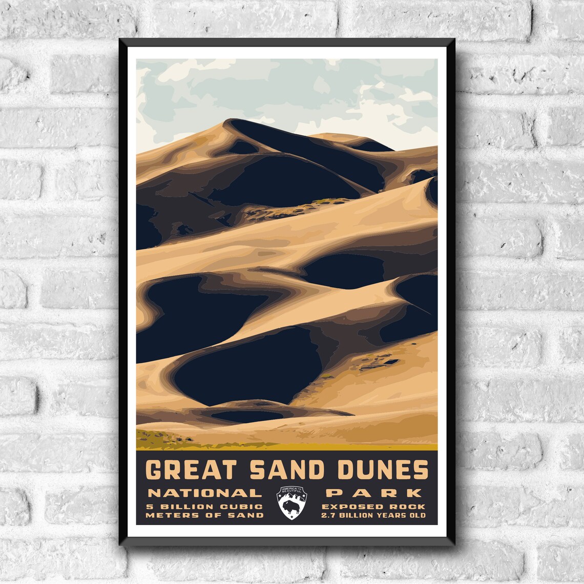 Great Sand Dunes National Park Retro Poster Print - Image 2