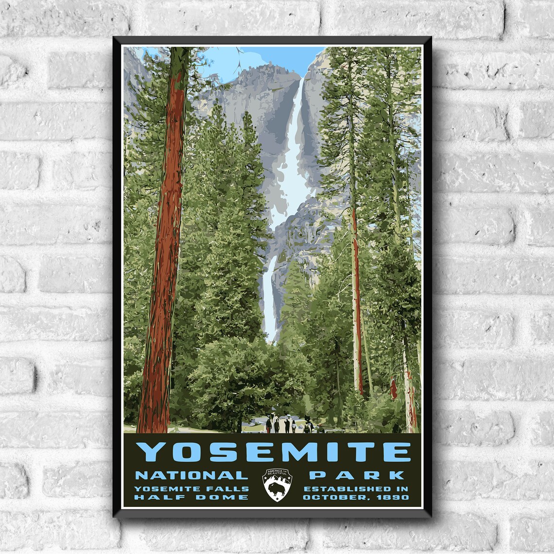 Yosemite National Park Vintage Travel Poster Print - Image 3