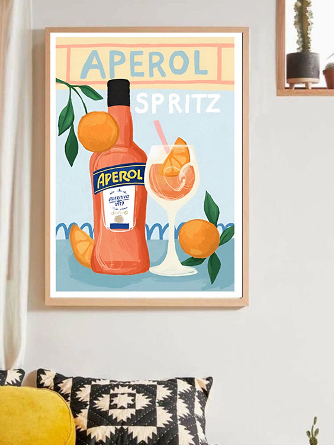 Aperol Spritz Bottle Orange Cocktail Retro Italian Bar Art Poster - Image 2