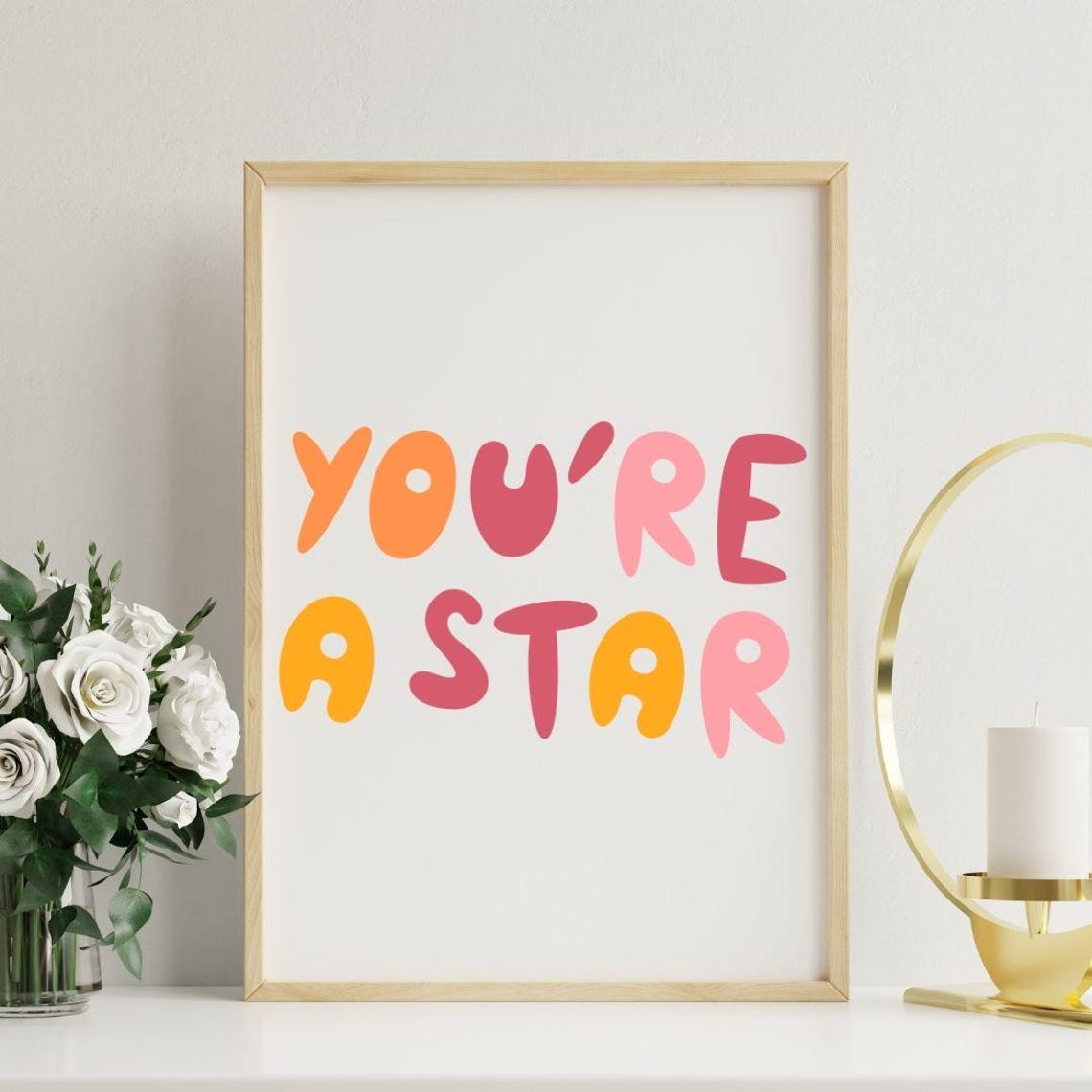 You Are A Star Wall Art Motivational Trendy Prints Wall Home Decorprintable Art - Image 2
