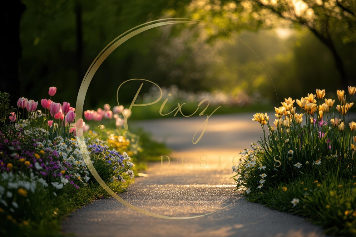 Spring Path Easter Garden Pathway Art Print - Image 2