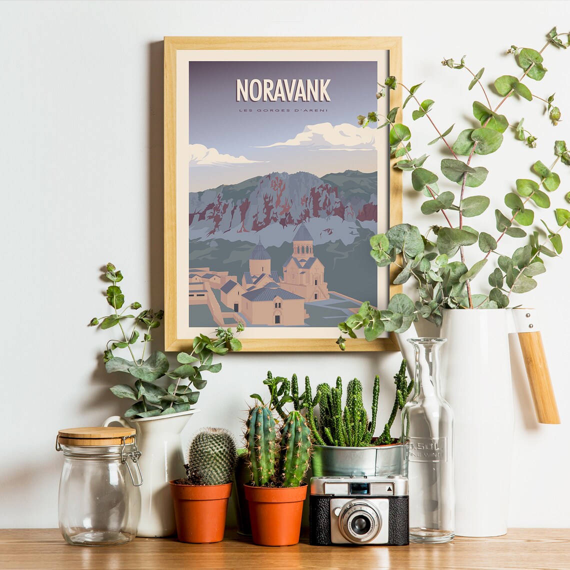 Noravank Travel Poster, Areni Gorge Vintage Armenia - Image 3