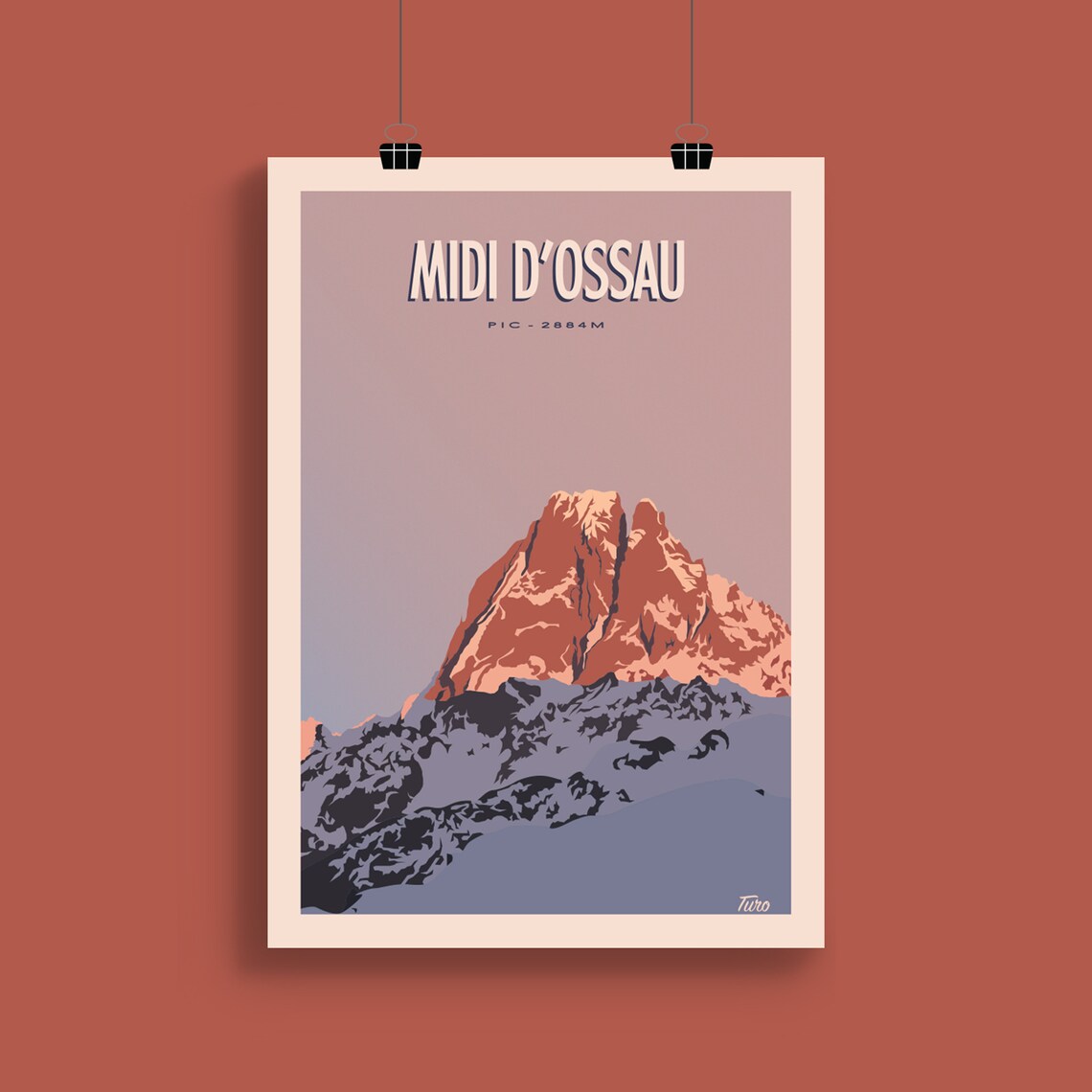 Pic Du Midi Dossau Vintage Travel Poster Print